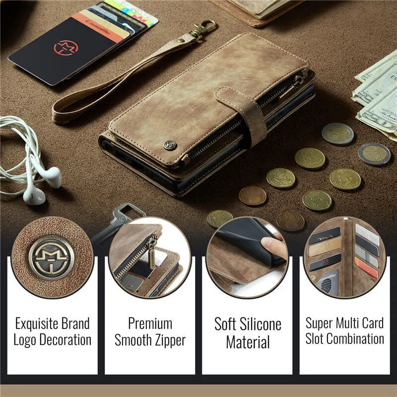 CaseMe C30 Samsung Galaxy A57 Hoesje Pasjeshouder Book Case Bruin afbeelding 8