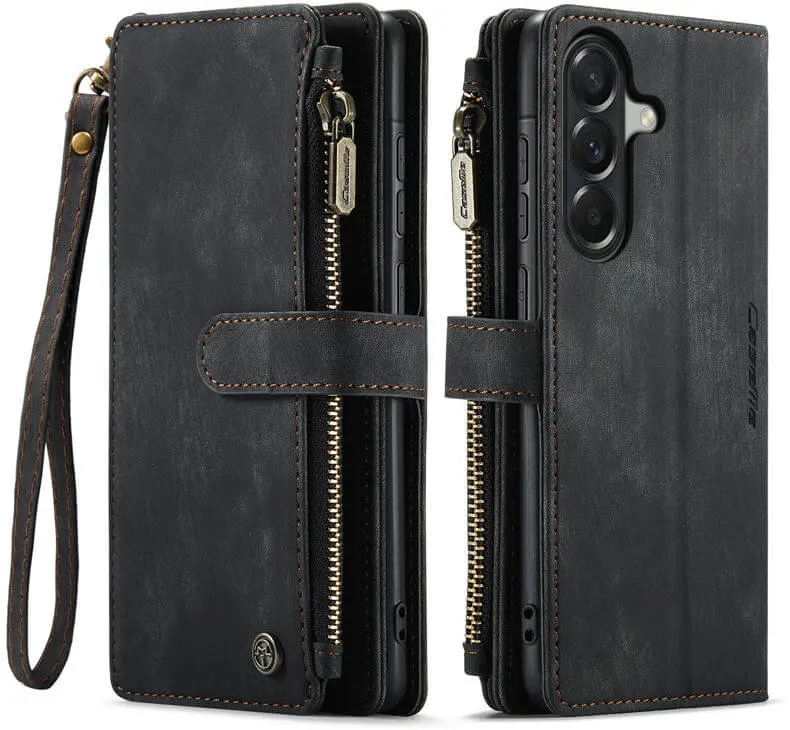 CaseMe C30 Samsung Galaxy A57 Hoesje Pasjeshouder Book Case Zwart afbeelding 1