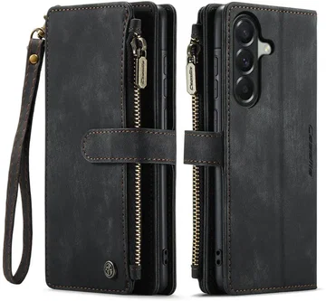CaseMe C30 Samsung Galaxy A57 Hoesje Pasjeshouder Book Case Zwart
