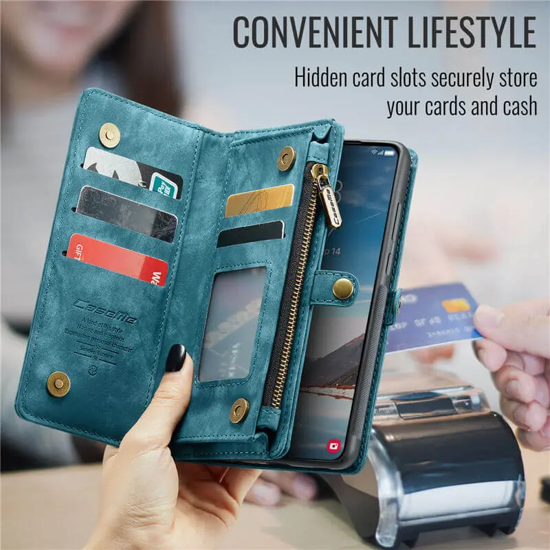 CaseMe 008 Samsung Galaxy A37 Hoesje 2-in-1 Book Case en Back Cover Blauw afbeelding 3