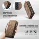 CaseMe 008 Samsung Galaxy A37 Hoesje 2-in-1 Book Case en Back Cover Bruin afbeelding 7