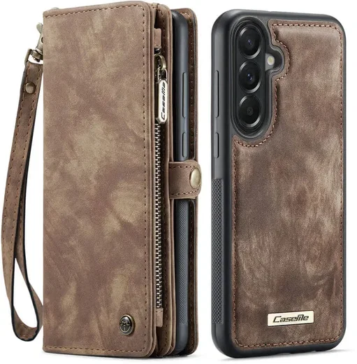 CaseMe 008 Samsung Galaxy A37 Hoesje 2-in-1 Book Case en Back Cover Bruin afbeelding 1