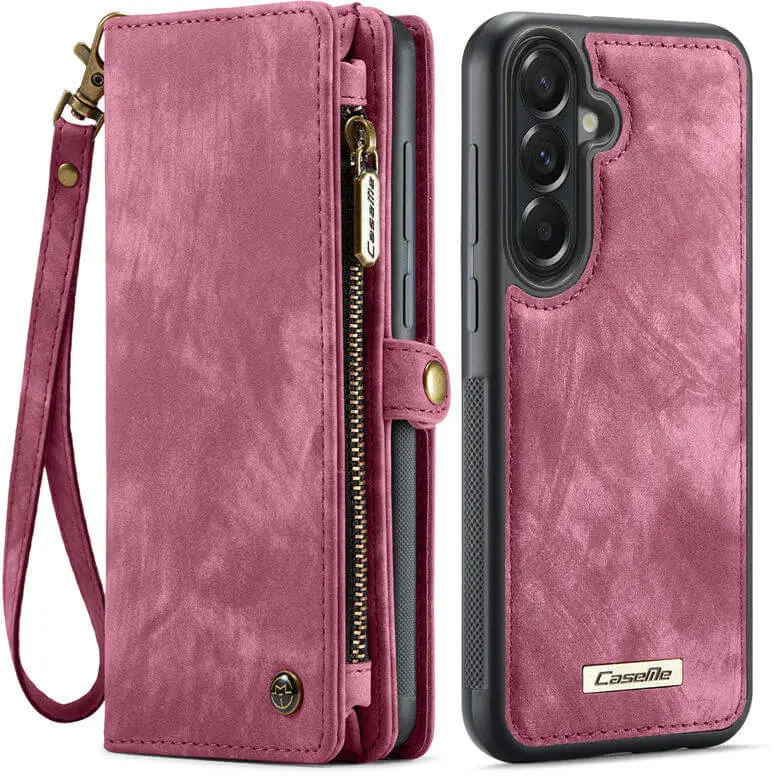 CaseMe 008 Samsung Galaxy A37 Hoesje 2-in-1 Book Case en Back Cover Rood afbeelding 1