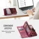 CaseMe 008 Samsung Galaxy A37 Hoesje 2-in-1 Book Case en Back Cover Rood afbeelding 4