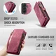 CaseMe 008 Samsung Galaxy A37 Hoesje 2-in-1 Book Case en Back Cover Rood afbeelding 6