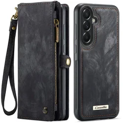 CaseMe 008 Samsung Galaxy A37 Hoesje 2-in-1 Book Case en Back Cover Zwart afbeelding