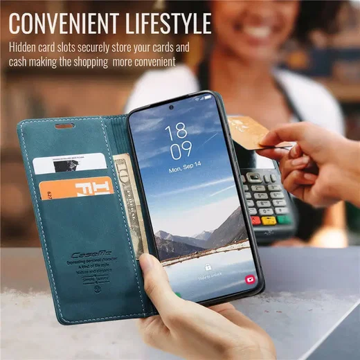 CaseMe 013 Samsung Galaxy A37 Hoesje Book Case met Standaard Blauw afbeelding 8