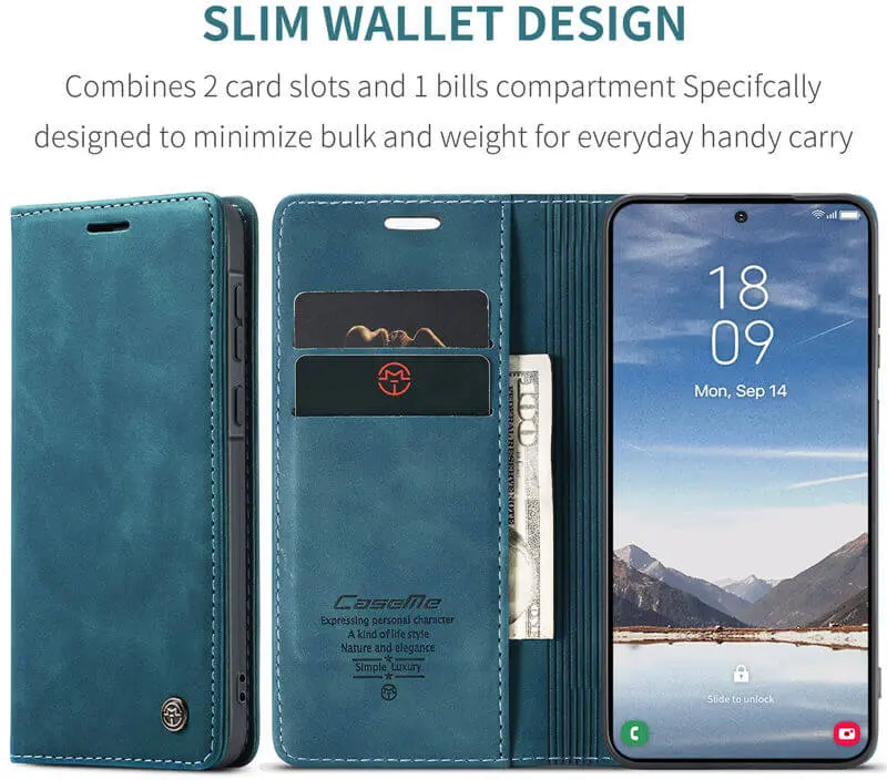 CaseMe 013 Samsung Galaxy A37 Hoesje Book Case met Standaard Blauw afbeelding 2