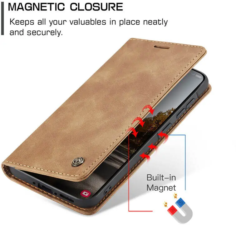 CaseMe 013 Samsung Galaxy A37 Hoesje Book Case met Standaard Bruin afbeelding 3