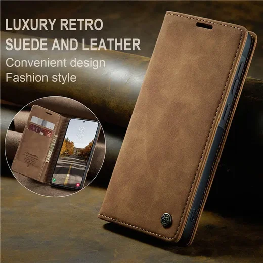 CaseMe 013 Samsung Galaxy A37 Hoesje Book Case met Standaard Bruin afbeelding 5