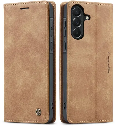 CaseMe 013 Samsung Galaxy A37 Hoesje Book Case met Standaard Bruin afbeelding 1
