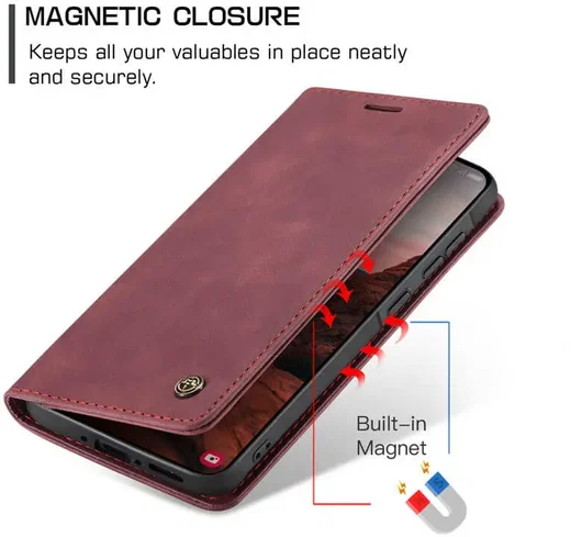 CaseMe 013 Samsung Galaxy A37 Hoesje Book Case met Standaard Rood afbeelding 4
