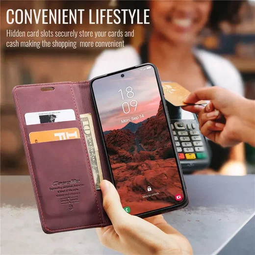 CaseMe 013 Samsung Galaxy A37 Hoesje Book Case met Standaard Rood afbeelding 8