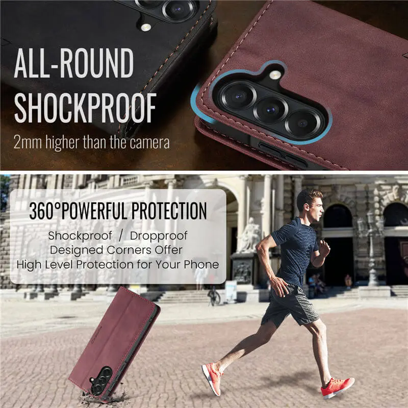 CaseMe 013 Samsung Galaxy A37 Hoesje Book Case met Standaard Rood afbeelding 9