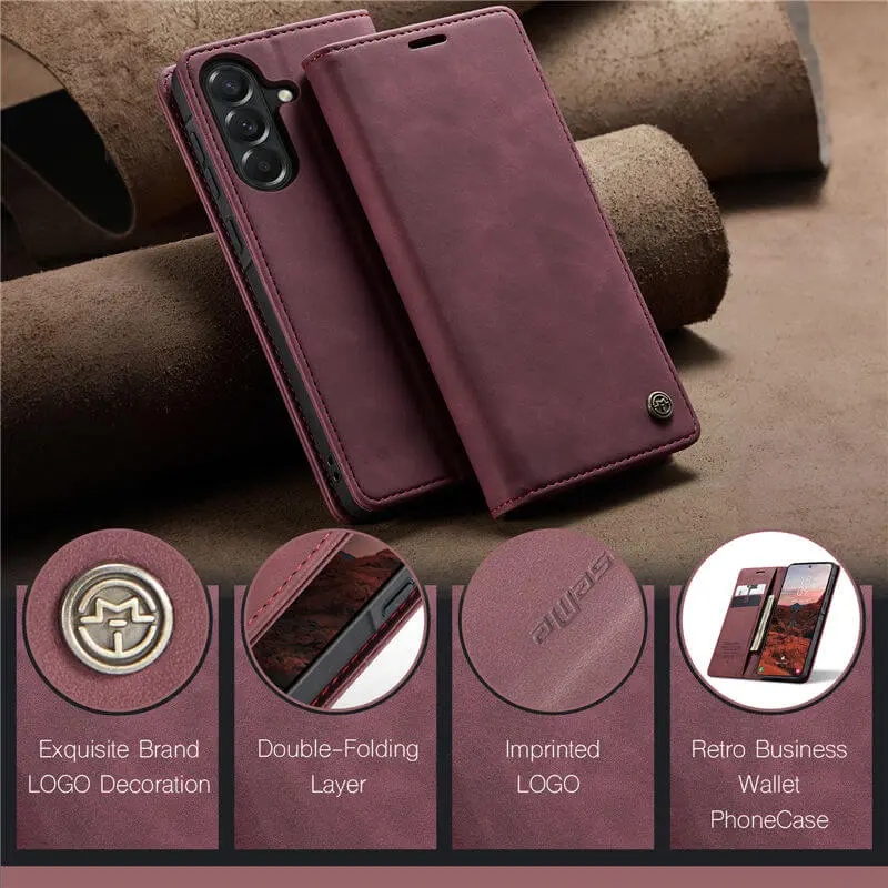 CaseMe 013 Samsung Galaxy A37 Hoesje Book Case met Standaard Rood afbeelding 10