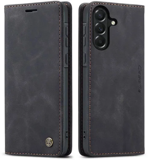 CaseMe 013 Samsung Galaxy A37 Hoesje Book Case met Standaard Zwart afbeelding 1