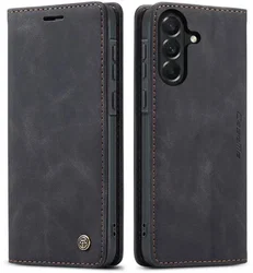 CaseMe 013 Samsung Galaxy A37 Hoesje Book Case met Standaard Zwart afbeelding