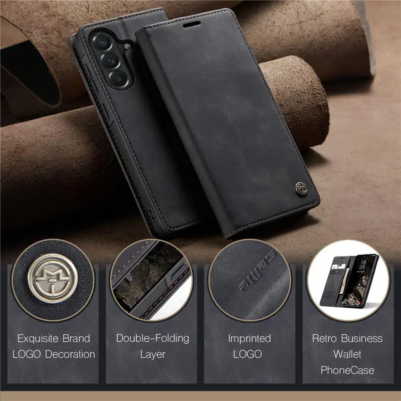 CaseMe 013 Samsung Galaxy A37 Hoesje Book Case met Standaard Zwart afbeelding 10