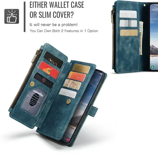CaseMe C30 Samsung Galaxy A37 Hoesje Pasjeshouder Book Case Blauw afbeelding 5