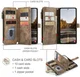 CaseMe C30 Samsung Galaxy A37 Hoesje Pasjeshouder Book Case Bruin afbeelding 2