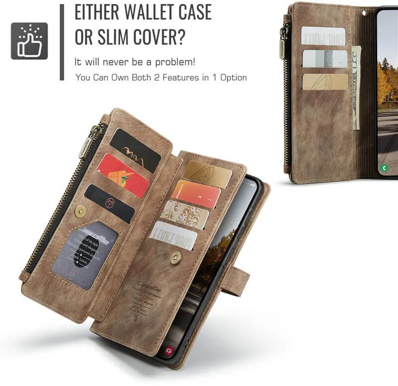 CaseMe C30 Samsung Galaxy A37 Hoesje Pasjeshouder Book Case Bruin afbeelding 5