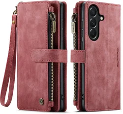 CaseMe C30 Samsung Galaxy A37 Hoesje Pasjeshouder Book Case Rood afbeelding