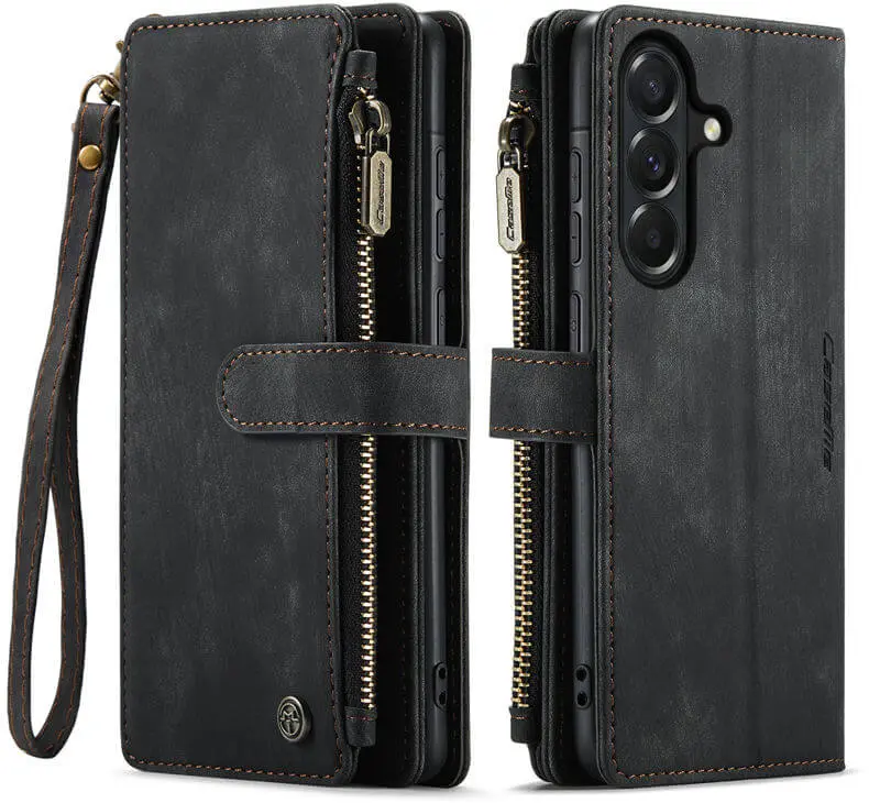 CaseMe C30 Samsung Galaxy A37 Hoesje Pasjeshouder Book Case Zwart afbeelding 1
