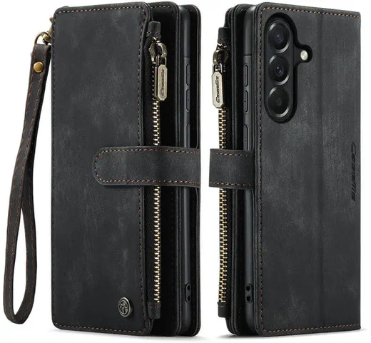CaseMe C30 Samsung Galaxy A37 Hoesje Pasjeshouder Book Case Zwart afbeelding 1