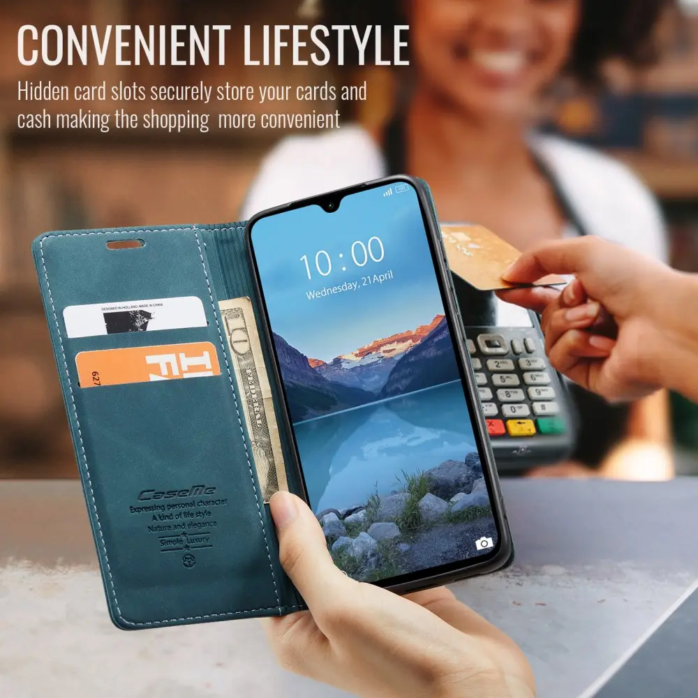 CaseMe 013 Samsung Galaxy A27 Hoesje Book Case met Standaard Blauw afbeelding 2