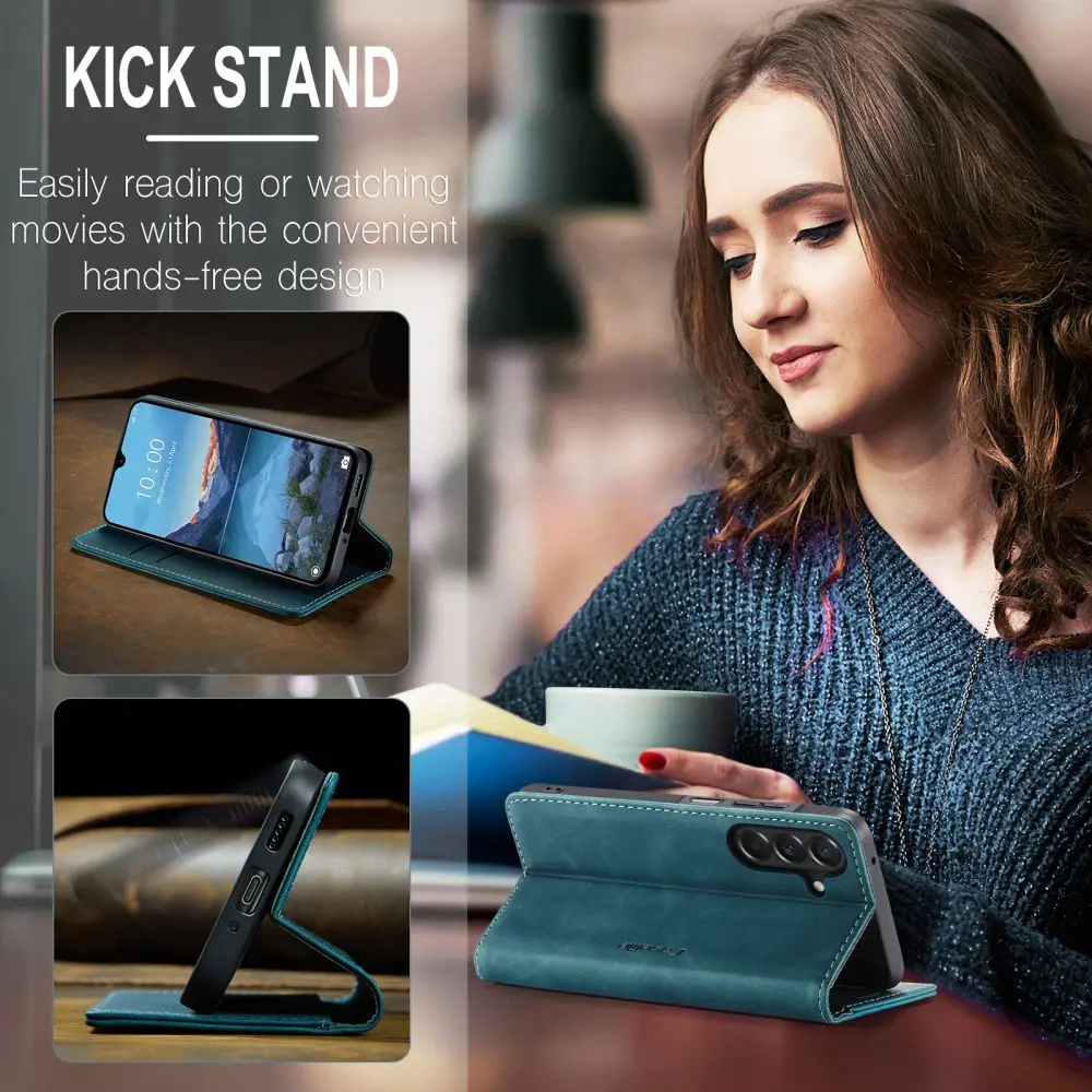 CaseMe 013 Samsung Galaxy A27 Hoesje Book Case met Standaard Blauw afbeelding 6