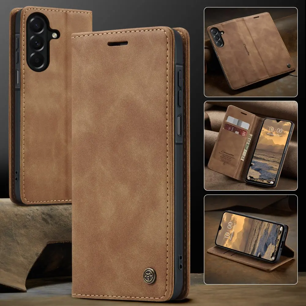 CaseMe 013 Samsung Galaxy A27 Hoesje Book Case met Standaard Bruin afbeelding 8