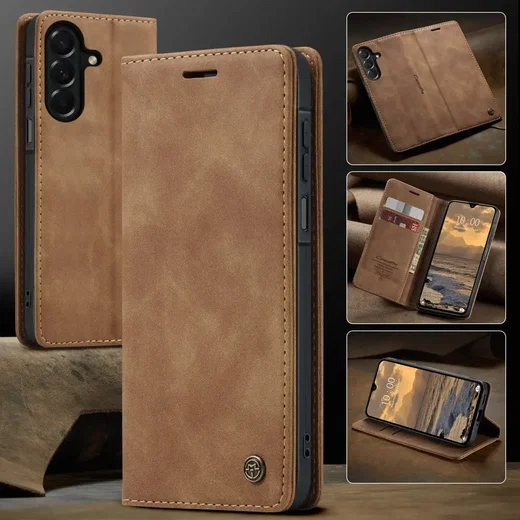 CaseMe 013 Samsung Galaxy A27 Hoesje Book Case met Standaard Bruin afbeelding 8