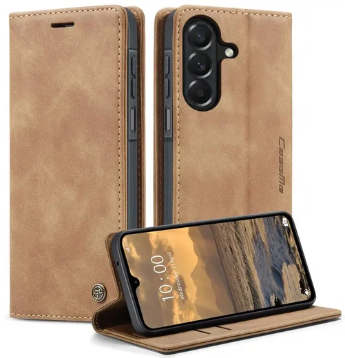 CaseMe 013 Samsung Galaxy A27 Hoesje Book Case met Standaard Bruin afbeelding 1