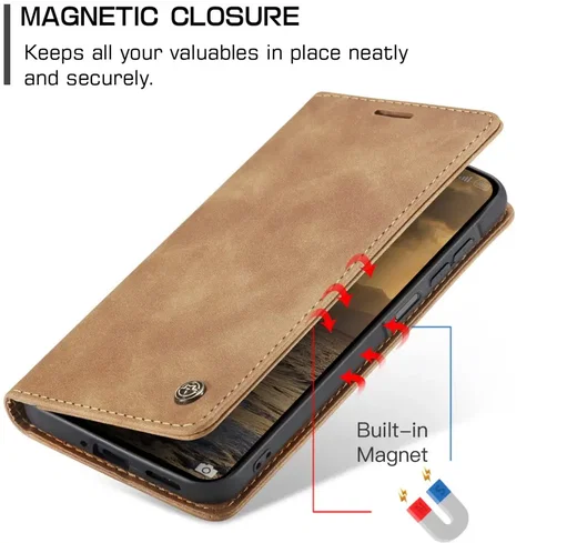 CaseMe 013 Samsung Galaxy A27 Hoesje Book Case met Standaard Bruin afbeelding 10