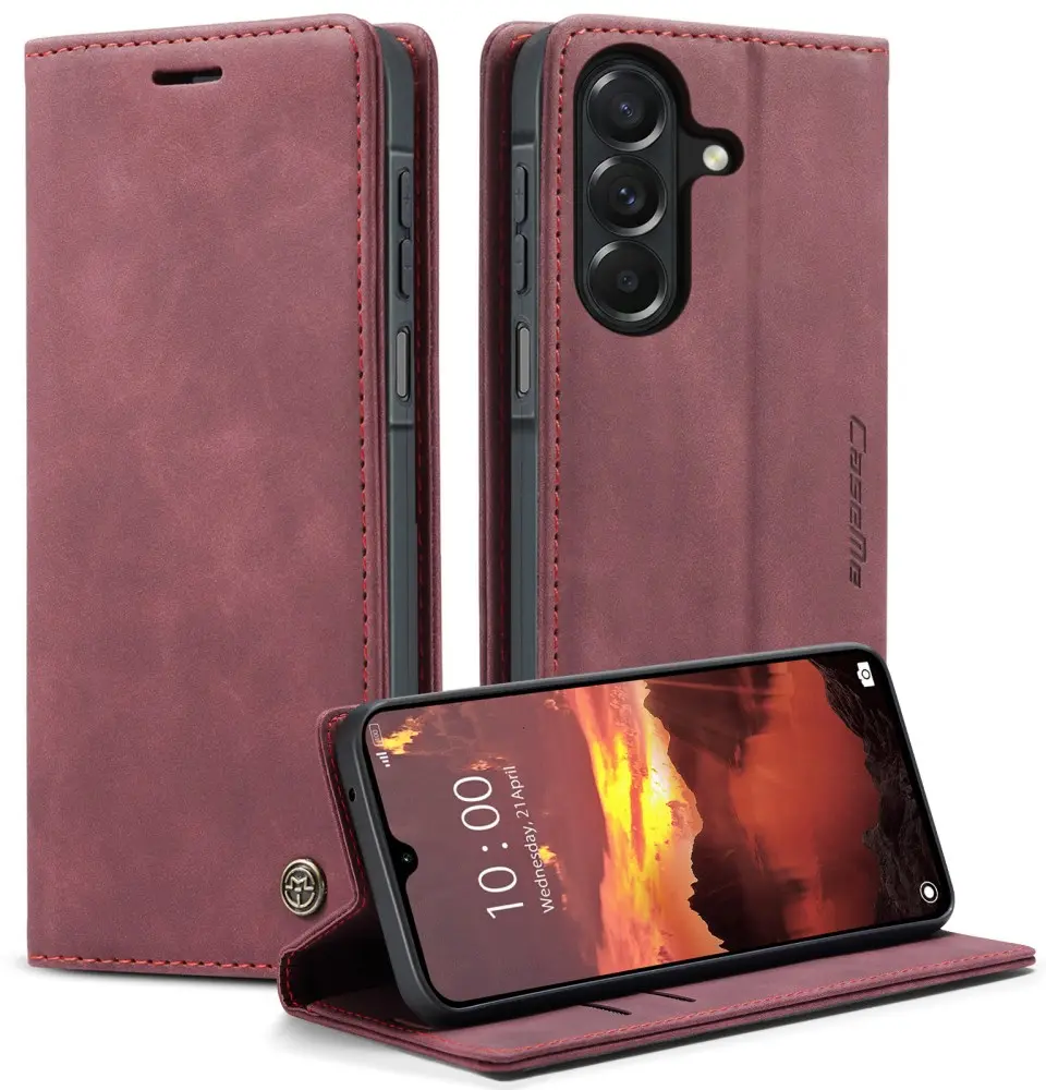 CaseMe 013 Samsung Galaxy A27 Hoesje Book Case met Standaard Rood afbeelding 1