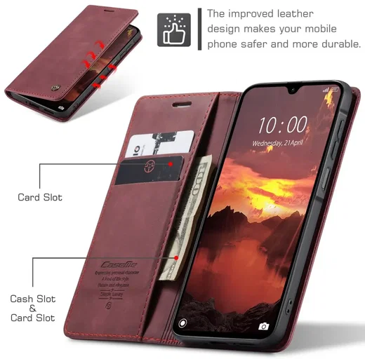CaseMe 013 Samsung Galaxy A27 Hoesje Book Case met Standaard Rood afbeelding 4