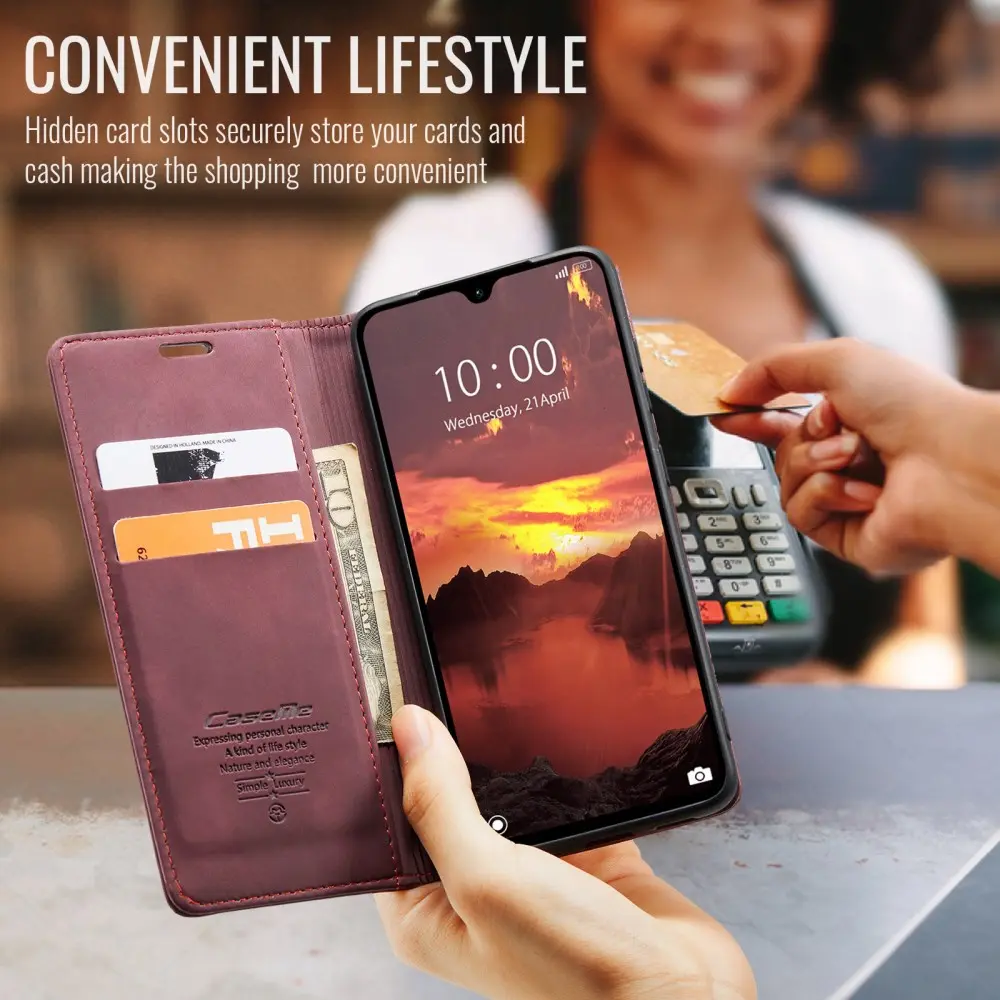CaseMe 013 Samsung Galaxy A27 Hoesje Book Case met Standaard Rood afbeelding 2
