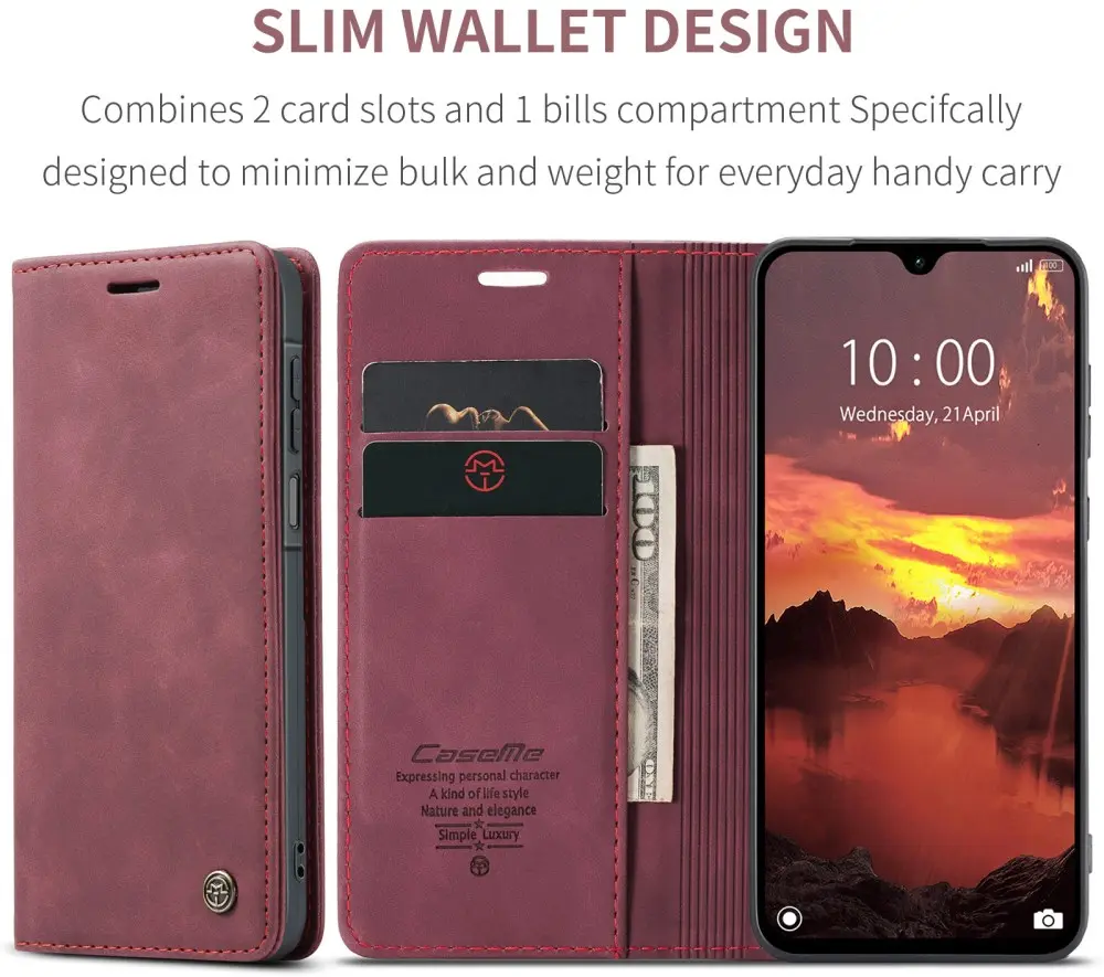 CaseMe 013 Samsung Galaxy A27 Hoesje Book Case met Standaard Rood afbeelding 3