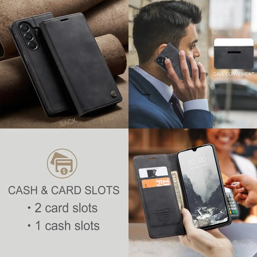 CaseMe 013 Samsung Galaxy A27 Hoesje Book Case met Standaard Zwart afbeelding 9