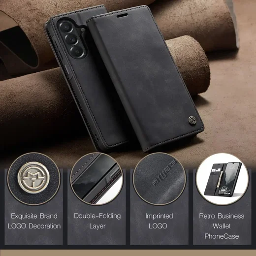 CaseMe 013 Samsung Galaxy A27 Hoesje Book Case met Standaard Zwart afbeelding 5