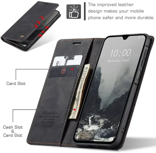 CaseMe 013 Samsung Galaxy A27 Hoesje Book Case met Standaard Zwart afbeelding 4