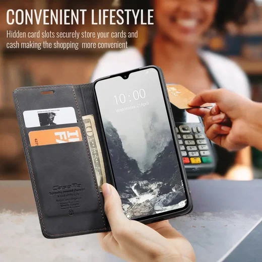 CaseMe 013 Samsung Galaxy A27 Hoesje Book Case met Standaard Zwart afbeelding 2