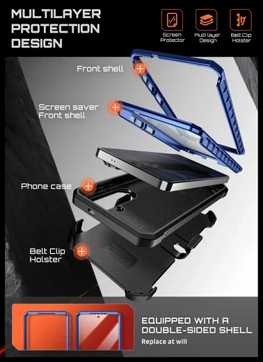 SUPCASE UB Mag Pro Samsung Galaxy S26 Hoesje MagSafe Stand Blauw afbeelding 9