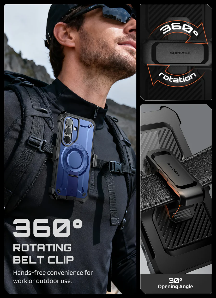 SUPCASE UB Mag Pro Samsung Galaxy S26 Hoesje MagSafe Stand Blauw afbeelding 12