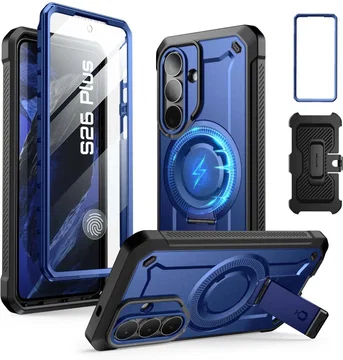 SUPCASE UB Mag Pro Samsung Galaxy S26 Plus Hoesje MagSafe Stand Blauw