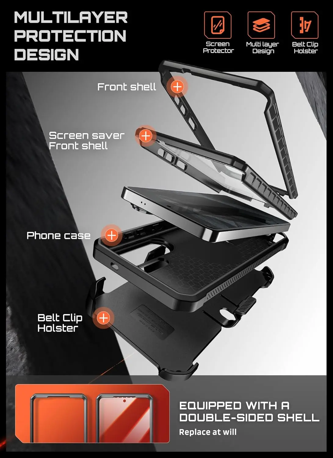 SUPCASE UB Mag Pro Samsung Galaxy S26 Ultra Hoesje MagSafe Stand Carbon afbeelding 4