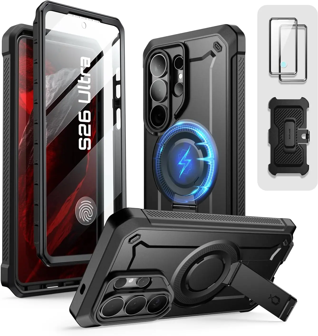 SUPCASE UB Mag Pro Samsung Galaxy S26 Ultra Hoesje MagSafe Stand Zwart afbeelding 1