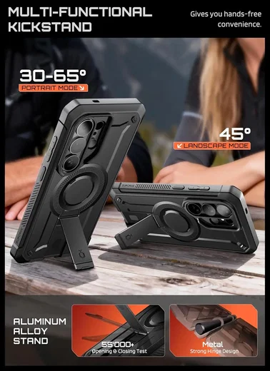 SUPCASE UB Mag Pro Samsung Galaxy S26 Ultra Hoesje MagSafe Stand Zwart afbeelding 8