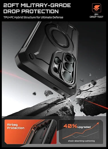 SUPCASE UB Mag Pro Samsung Galaxy S26 Ultra Hoesje MagSafe Stand Zwart afbeelding 4