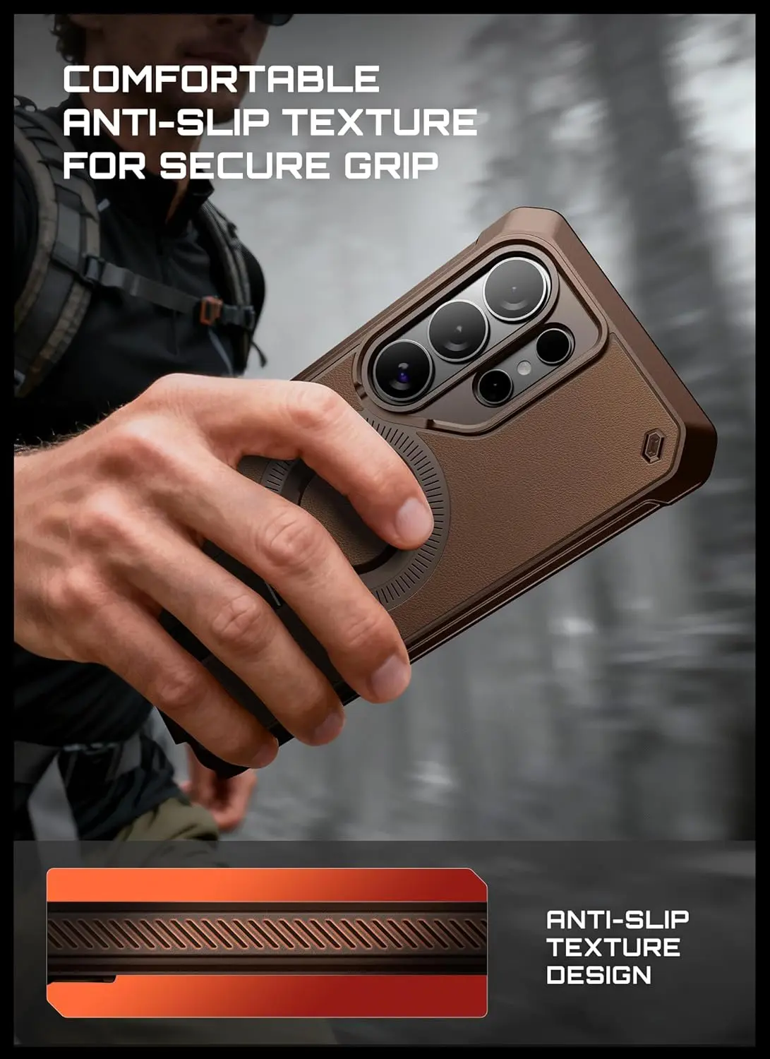 SUPCASE UB Mag Pro Samsung Galaxy S26 Ultra Hoesje MagSafe Stand Bruin afbeelding 8